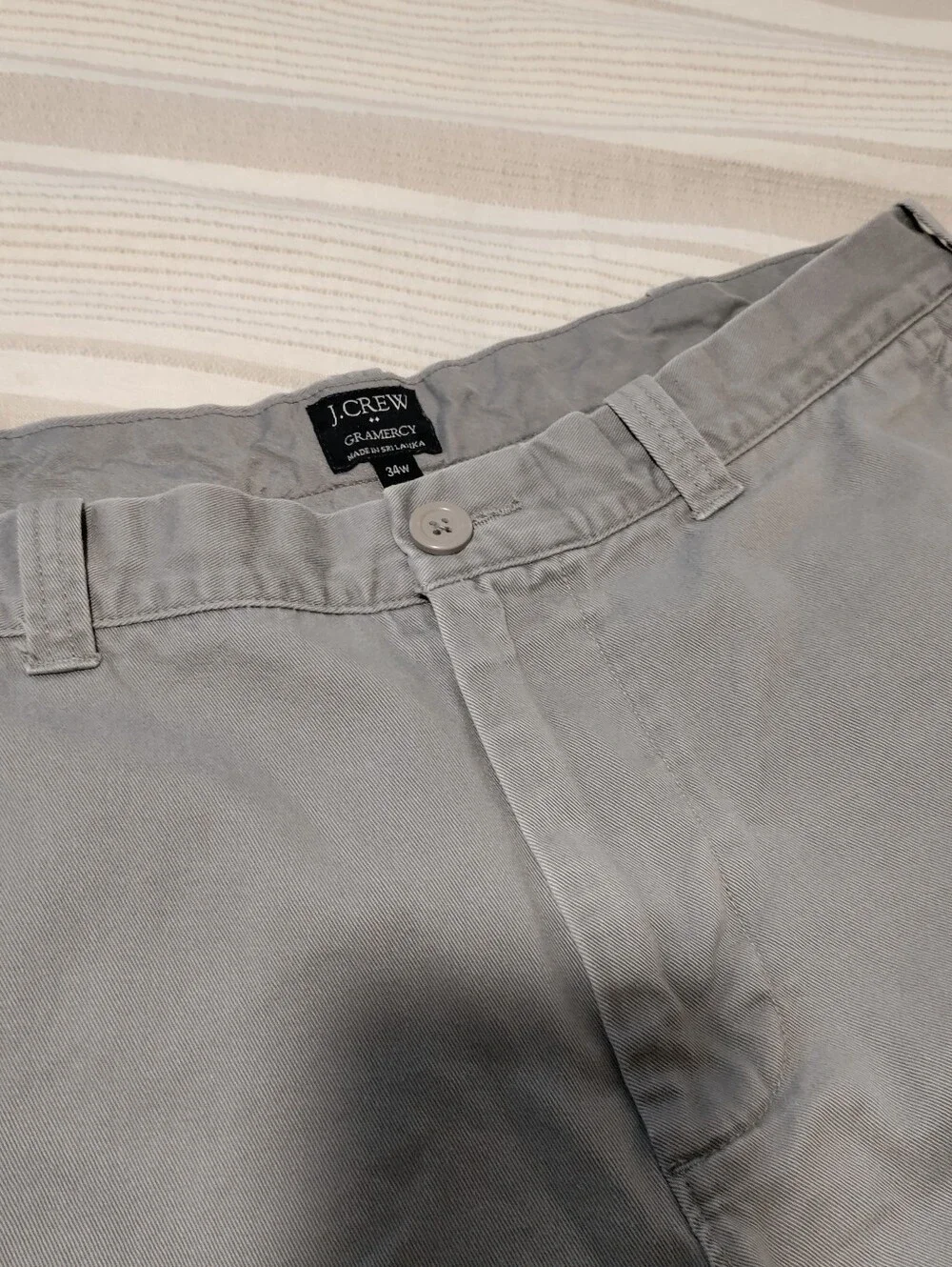 J Crew Gramercy Shorts Men’s Size 34 Chino Brown Khaki Gray Flat Front